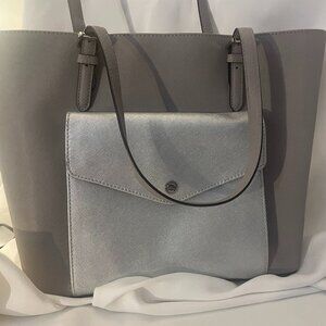 Michael Kors Large  Pocket Jet Set Tote grey and silver
